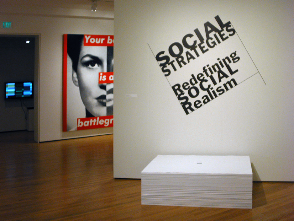 installation view with Barbara Kruger